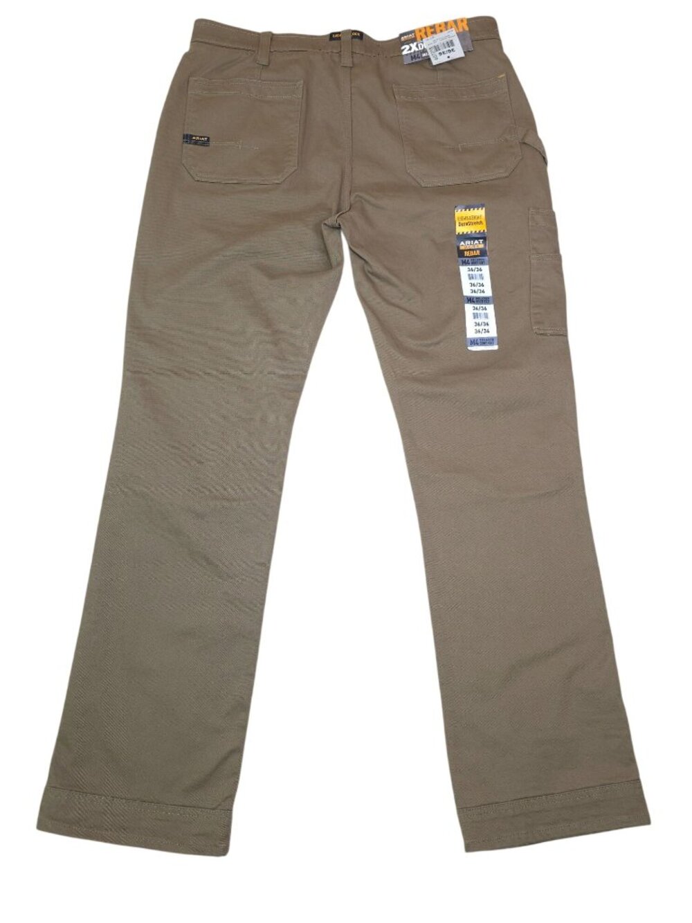 Ariat Work Rebar M4 Relaxed Bootcut Work Pants 36/36 Tan 2X More Durable Cargo